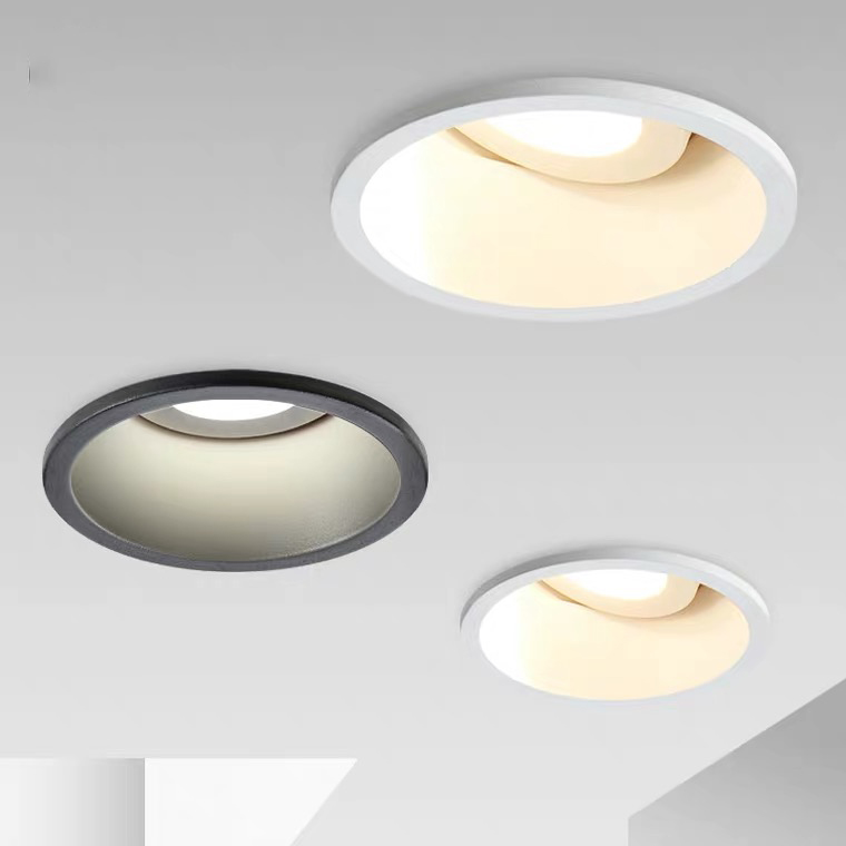 Round Anti-glare adjustable GU10 downlight fitting