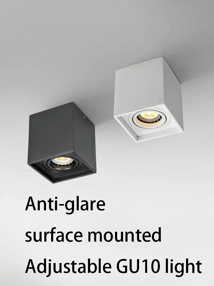 4x LED GU10 Recessed Downlights – Square, IP44, Modern Finish, 220-240V, 5W-8W, Fits Indoors & Outdoors