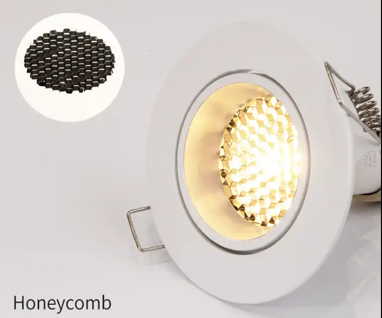 lighting fixture with honey comb